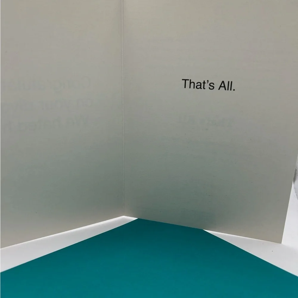 Card Divorce Greeting - “Congratulations on your divorce. We hated him.”